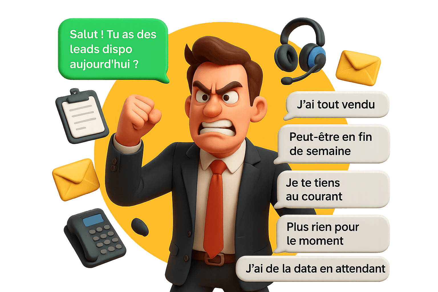 Illustration des problèmes liés à l'achat de leads